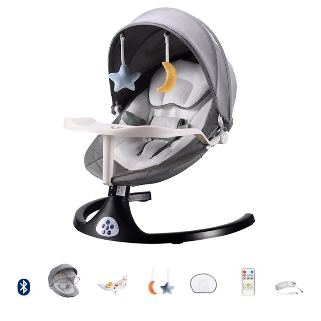 Baby Electric Rocking Chair Newborns Sleeping Cradle Bed Child comfort chair reclining chair for baby Baby Bed 0-3 years old - Imagem 8
