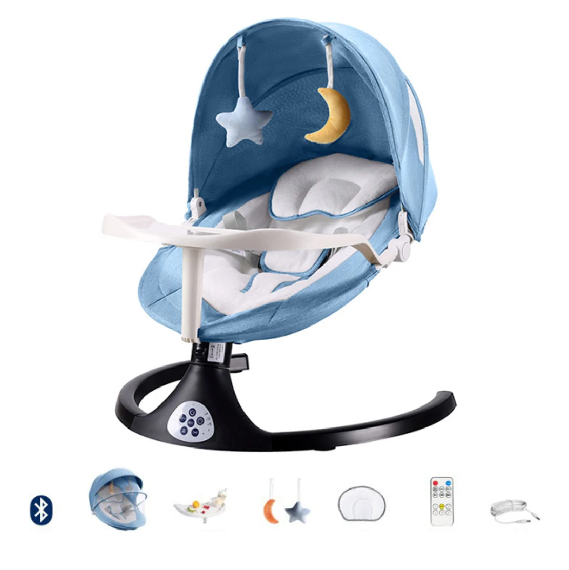 Baby Electric Rocking Chair Newborns Sleeping Cradle Bed Child comfort chair reclining chair for baby Baby Bed 0-3 years old - Imagem 9