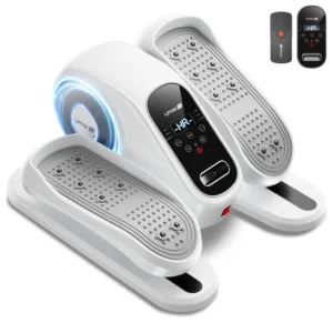 UMAY Compact Under-Desk Electric Elliptical Machine 12 Speed Forward Reverse Remote Control Auto Manual Modes for Home Office