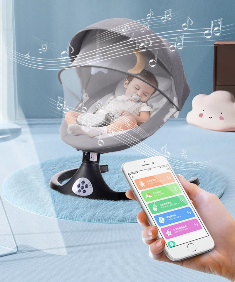 Baby Electric Rocking Chair Newborns Sleeping Cradle Bed Child comfort chair reclining chair for baby Baby Bed 0-3 years old - Imagem 20